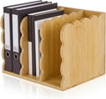Novabright Scalloped Bamboo Wooden File Magazine Holder Desk Organizer by Unknown