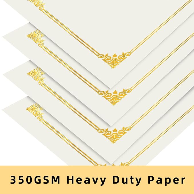 HAUTOCO 50 Packs Certificate Holders, Cream Color Diploma Folders Certificate - Image 4