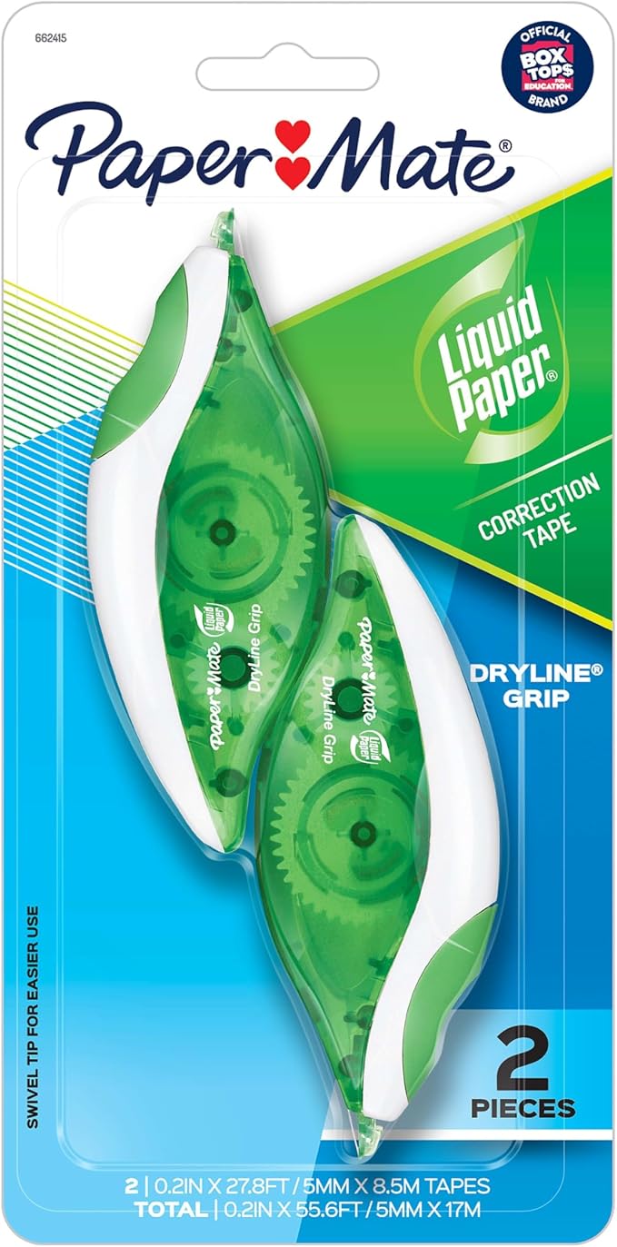 Paper Mate Liquid Paper DryLine Grip Correction White Tape by Unknown