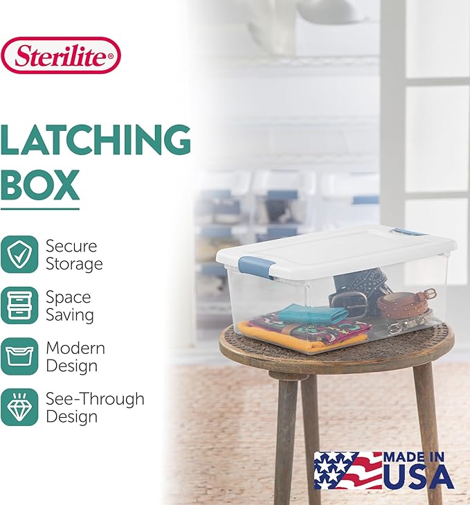 Sterilite 48-Pack Latching Box, Under Bed Storage Bins - Image 3
