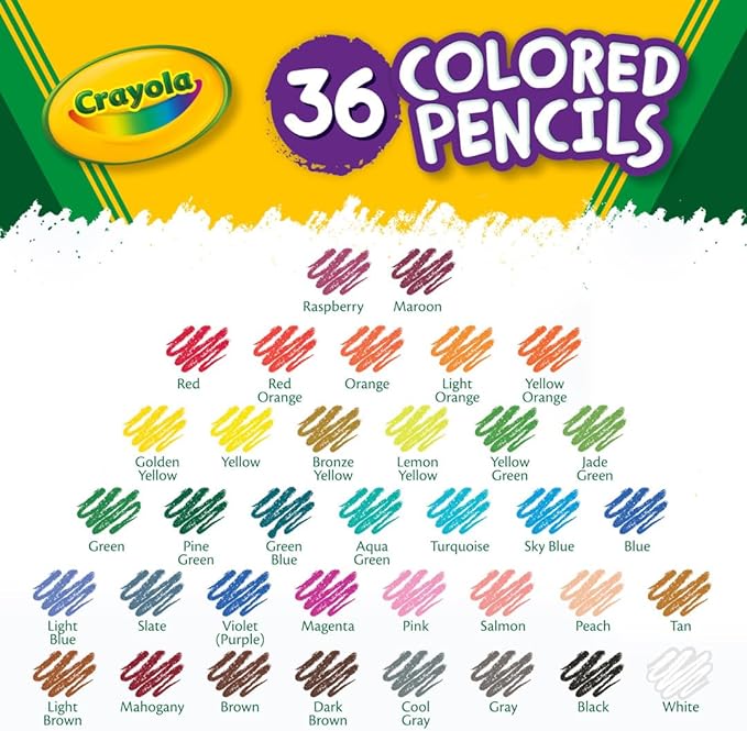 Crayola Colored Pencils, Kids Pencil Set, Pre-Sharpened Coloring Book Pencils - Image 3
