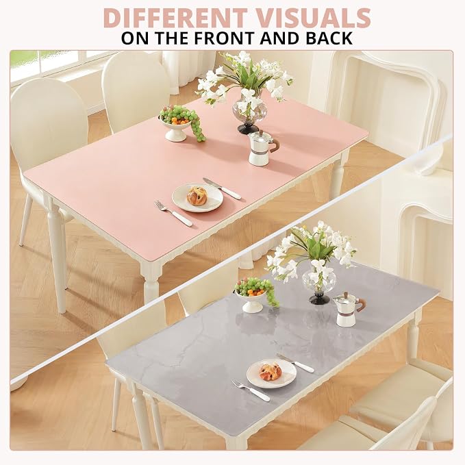 OstepDecor Pink Table Cover Protector 24 x 60 Inch, 1.5mm Thick Plastic Table - Image 7