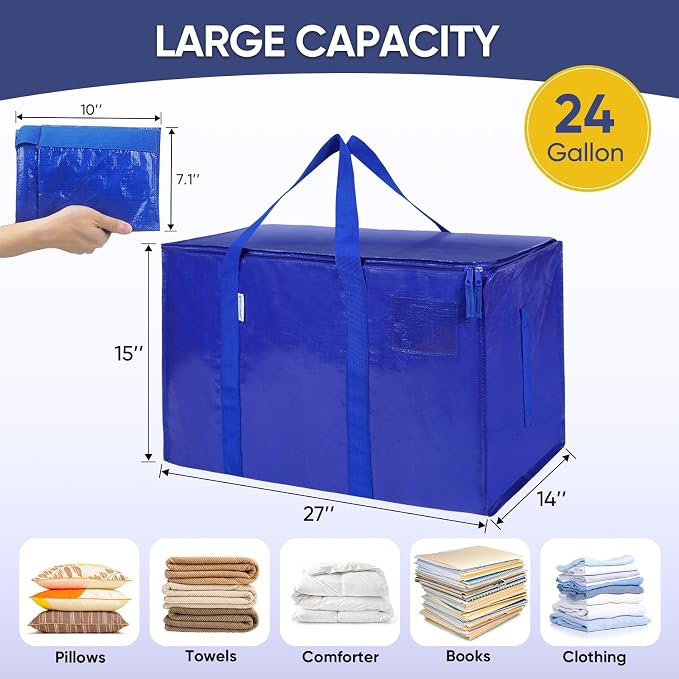 TICONN 4 Pack Extra Large Moving Bags Heavy Duty - Image 4