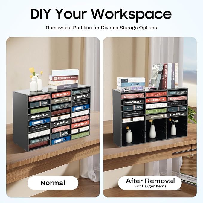 27 Slot Literature Organizer – Desktop File Sorter - Image 8