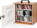 Cell Phone Holder Classroom 33 Slots Wooden Cell Phone Storage Cabinet Pocket by Lzttyee
