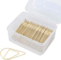 DEEDYGO 60 PCS Gold Paper Clips Teardrop Paperclips, 2 Inch/50 mm | Stainless by DEEDYGO