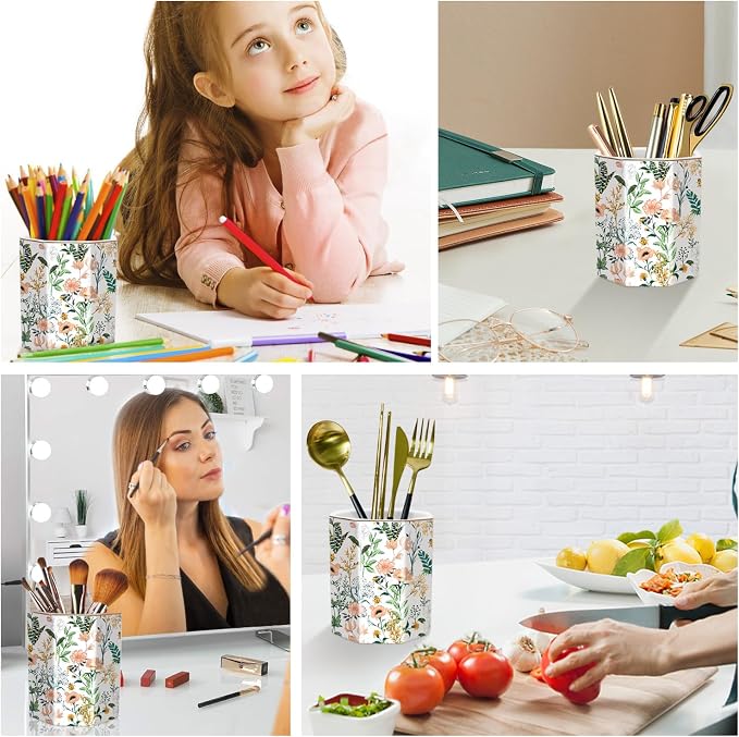 Cute Ceramic Pen Holder for Desk, Pencil Cup Pot, Makeup Brush Holders - Image 5