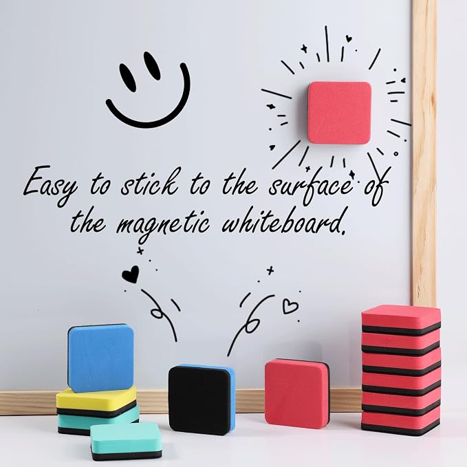 XKDOUS 72 Pack Mini Dry Erase Eraser, Small Magnetic Whiteboard Eraser - Image 4