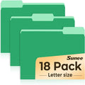 SUNEE File Folders, 18 Pack Manilla Folders 8.5 x 11, Colored File Folders Home by SUNEE