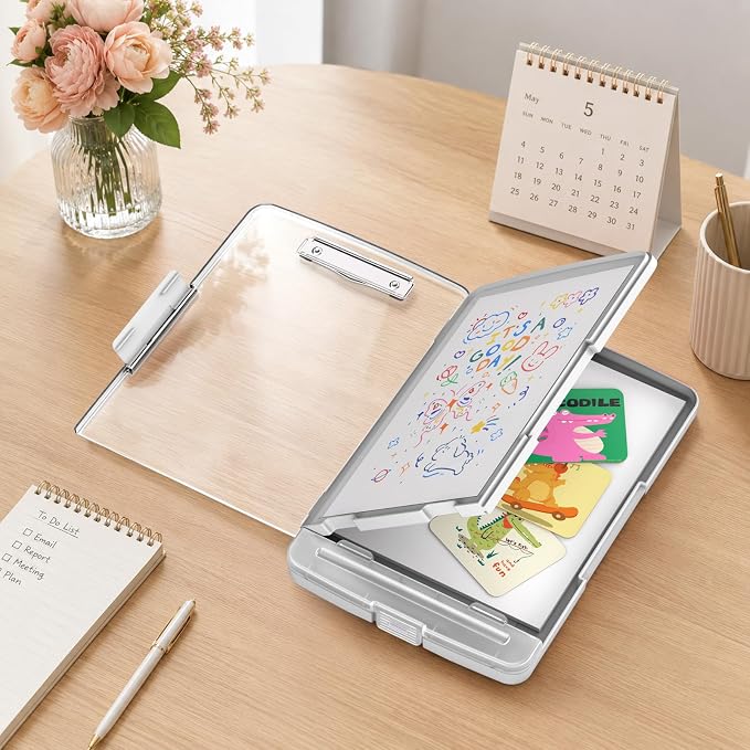 Clipboard with Storage and Pen Holder, Heavy Duty with Dual Compartment - Image 7