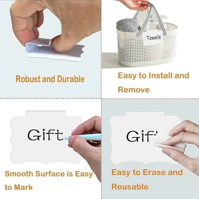 Reusable Erasable Basket Label Clips - Image 4