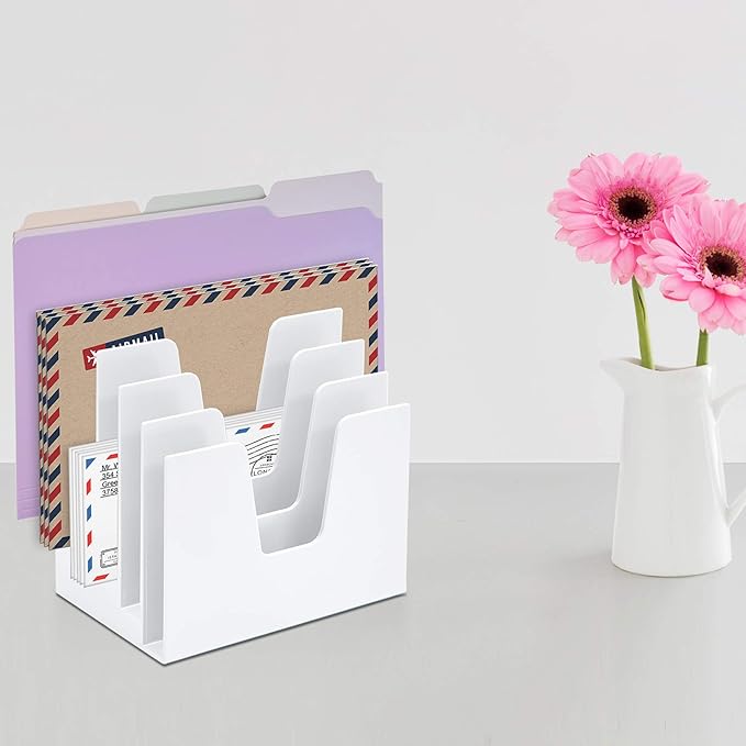 Acrimet 5 Section Incline File Sorter Organizer, Desktop Mail Holder, - Image 3