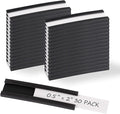 Realth C Channel Magnetic Label Holders 0.5" x 2" 30 Pack | Magnets by Realth