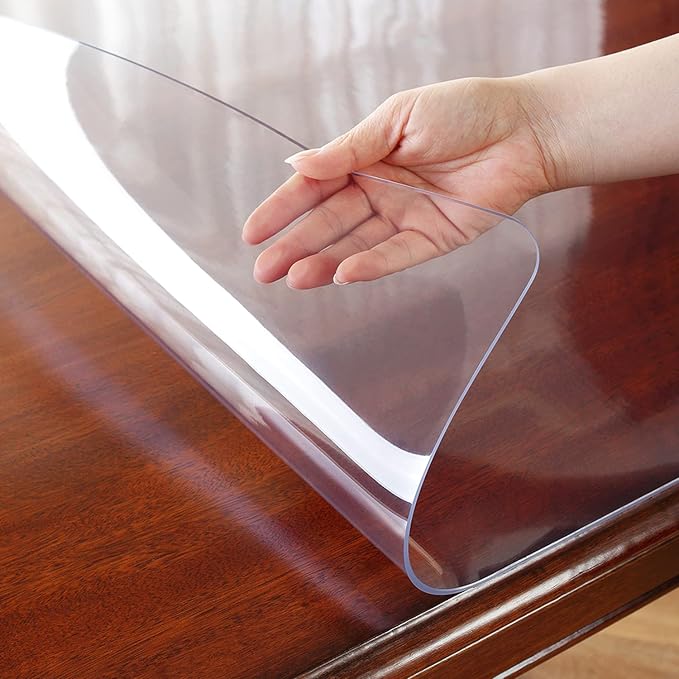 OstepDecor 44 x 108 Inch Clear Table Cover Protector, 2mm Thick Clear Plastic - Image 7