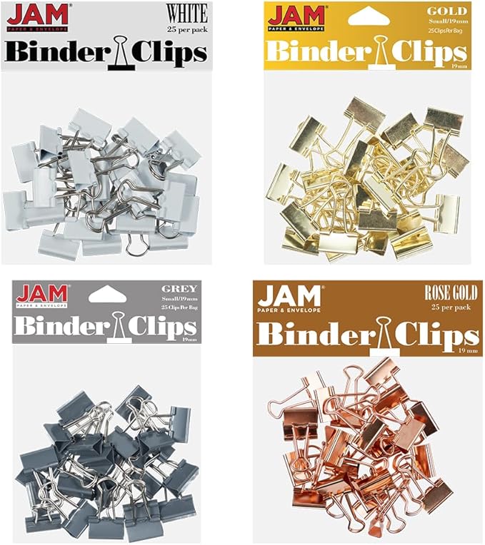 JAM PAPER Colorful Binder Clips Assortment by JAMPaper