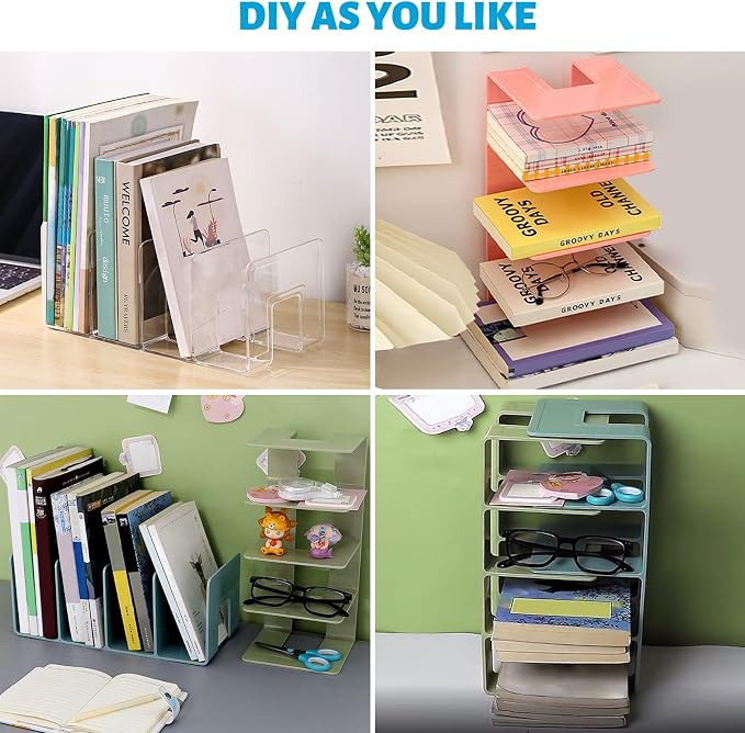 SAYEEC Acrylic File Holder, Sturdy Desktop File Folder Organizer Rack - Image 7