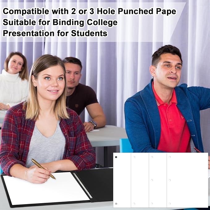 gisgfim 12 Pcs 11'' x 17'' Pressboard Report Cover 3" Capacity Metal Prong - Image 6