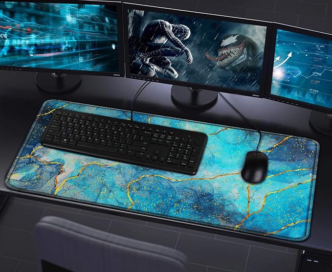 Large Mouse Pad with Stitched Edges, Durable Non-Slip Natural Rubber Base - Image 7
