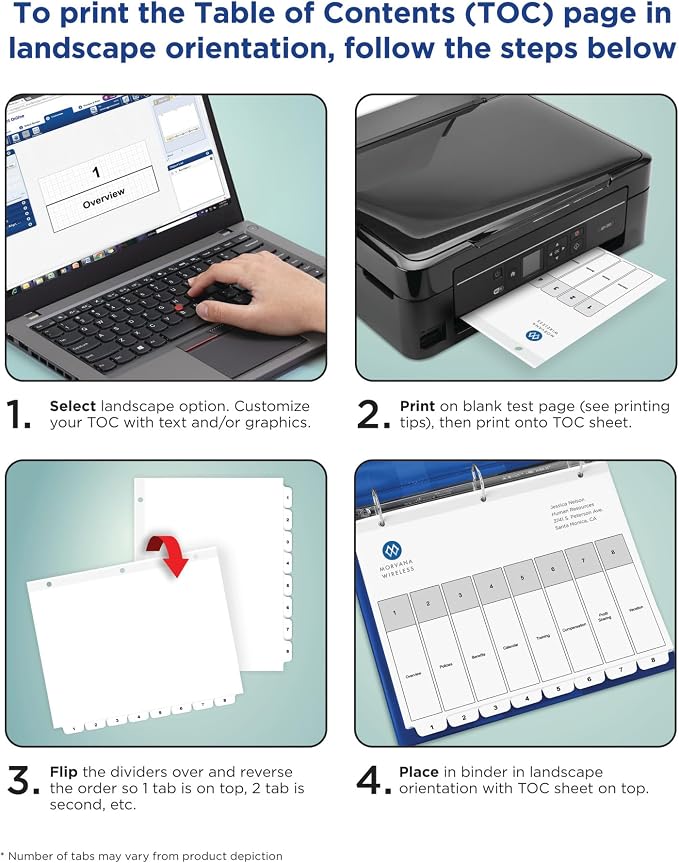 Avery A-Z Dividers for 3 Ring Binders, 26 Tabs per Set, Customizable Table of - Image 7