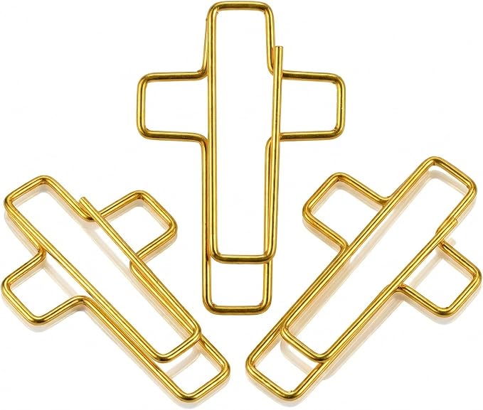 70 Pack Gold Cross Paper Clips, Decorative Paper Clips and Bookmarks - Image 8