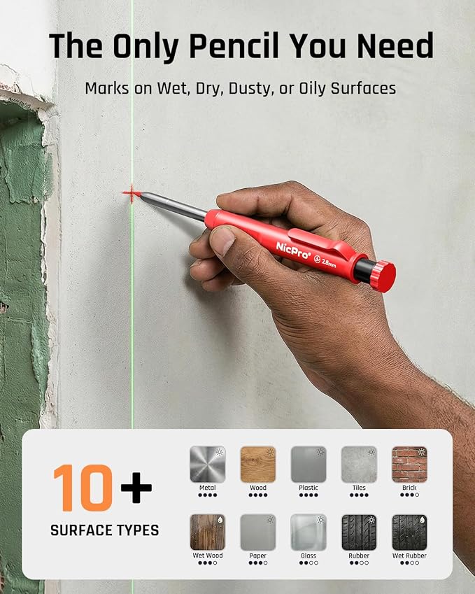 Nicpro 5 Pack Carpenter Pencil - Image 2