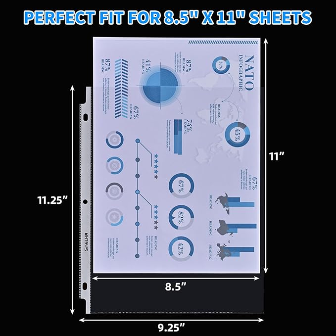 Sheet Protectors 600 Page, Page Protector 8.5" x 11" ，Upgraded Thick Material - Image 2