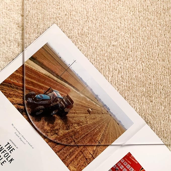 Crystal Clear 1/5" Thick 47" x 40" Heavy Duty Hard Chair Mat, Can be Used on - Image 4