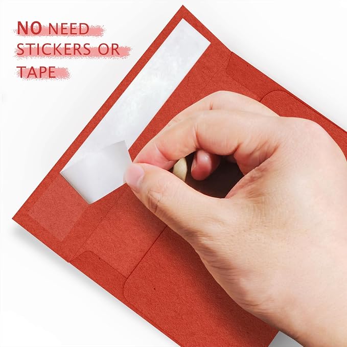 Red A2 Envelopes Self Seal 100 Pack, 120 GSM Printable Goefun 4.375 x 5.75 - Image 4