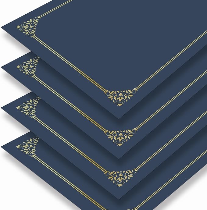 BELLE KR® Blue Certificate Holders 8.5 x 11, Cardstock and Documents - Image 2