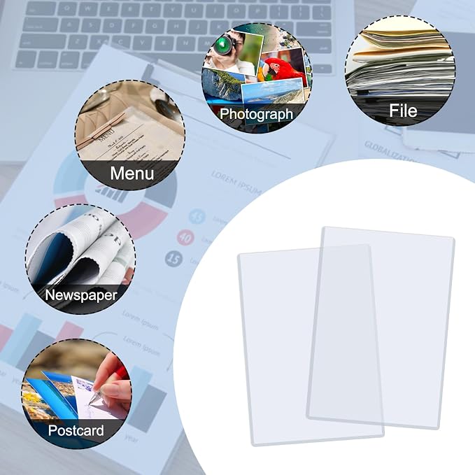 Rainmae 25 Pack 8.5" x 11" Rigid Print Protectors, Paper Sleeves Photo Plastic - Image 3