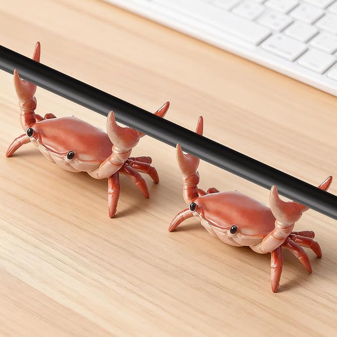 4 Pack Desk Crab Pen Holder, Creative Weightlifting Crab Pencil Stand Holder - Image 6