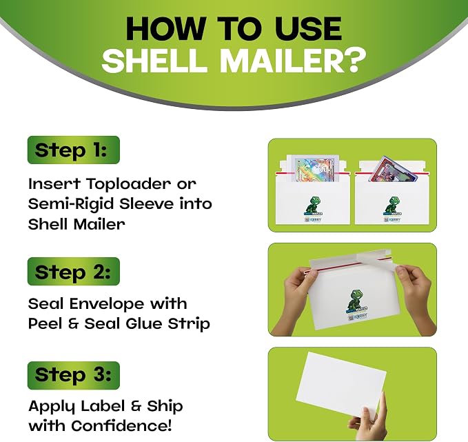 100 Pack Shell Mailer Trading Card Envelopes by Hobby Armor, Perfect Sized - Image 6