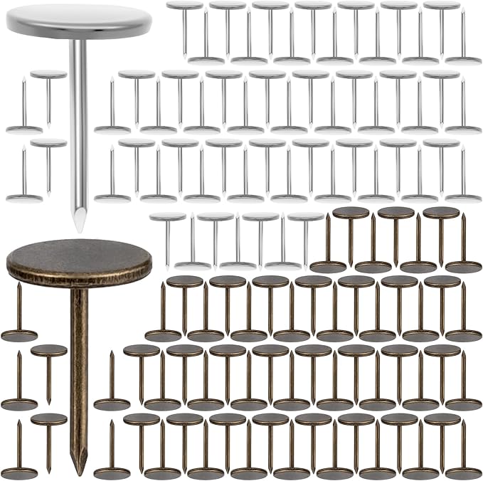 120pcs Flat Head Thumb Tacks for Wall, Heavy Duty Upholstery Push Pins by Unknown