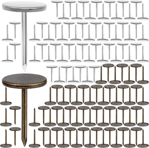 120pcs Flat Head Thumb Tacks for Wall, Heavy Duty Upholstery Push Pins by Unknown
