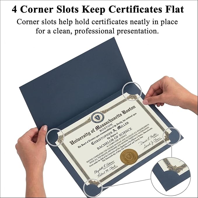 Certificate Holders 8.5 x 11, 30 Pack Extra Thick Diploma Covers, School Awards - Image 4