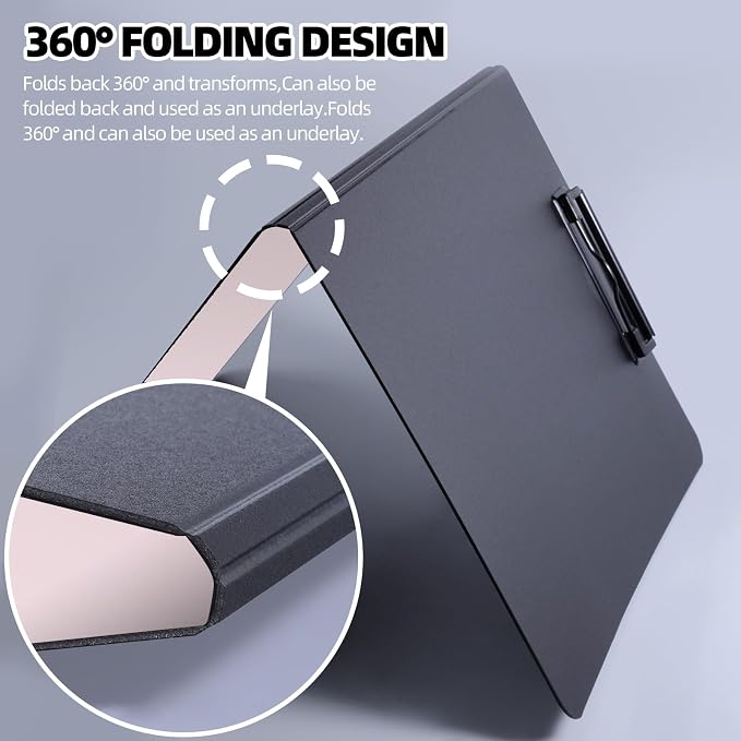 FRETONBA Clipboard Folder, 360 Degree Foldable Binder Clipboards - Image 5
