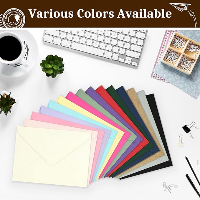 200 Pack A7 Envelopes, Blush Pink Greeting Card Envelopes Self Seal, 5.24 x - Image 7