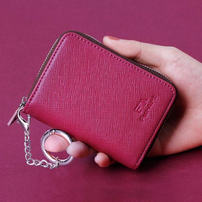 FurArt Zipper Wallet Women, RFID Blocking Credit Card Wallet, Business Card - Image 4