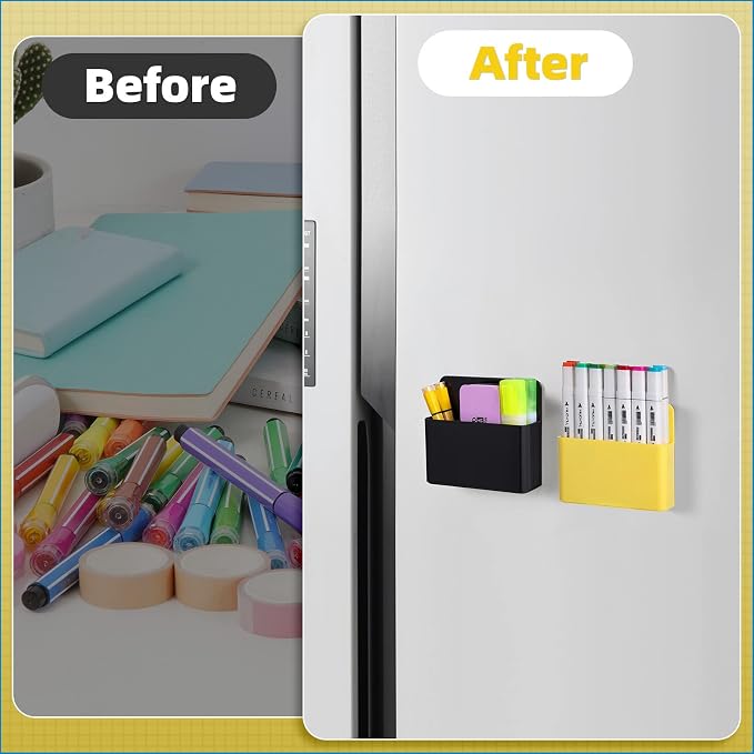 Mabrasse 2p Magnetic Dry Erase Marker Holder, Pen and Eraser Holder - Image 3