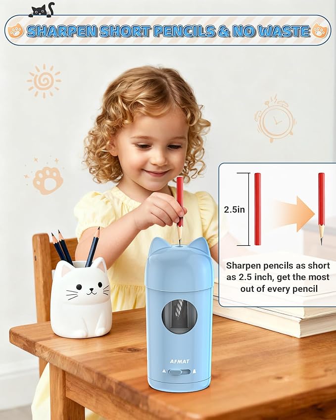 AFMAT Electric Pencil Sharpener, Pencil Sharpener - Image 4