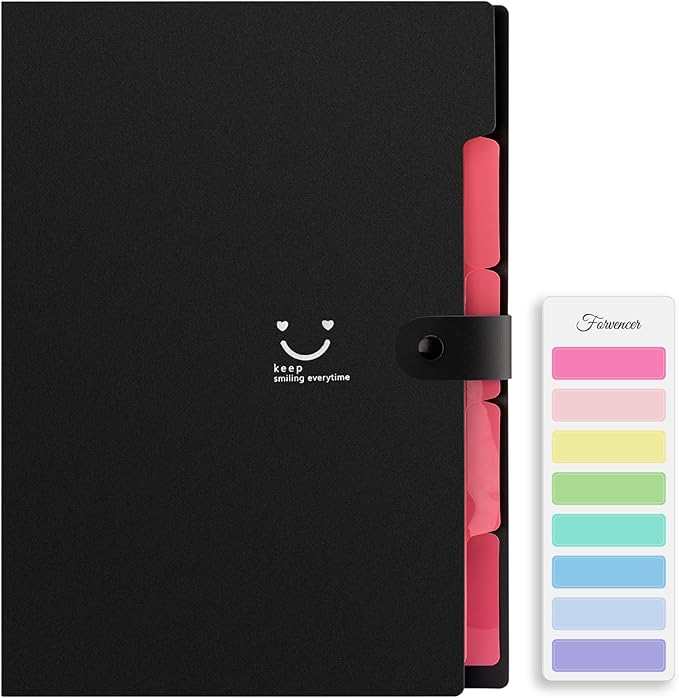Forvencer Accordion File Organizer, Letter Size, 5 Pocket Expanding File Folder by Forvencer