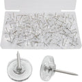 Biaungdo 50 Pcs Clear Flat Push Pins, Plastic Round Head Thumb Tacks by Biaungdo