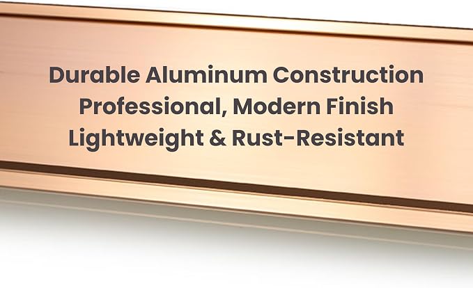 2" x 8" Aluminum Office Desk Nameplate Sign Holder 10 Pack - Image 3
