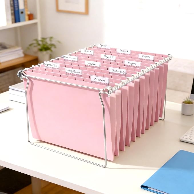 SUNEE 25 Pack Hanging File Folders, Hanging File Folders Letter Size - Image 6