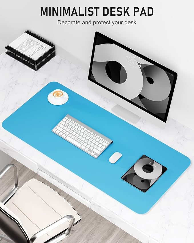 Desk Pad, 23.6" x 13.8" PU Leather Non-Slip Desk Mat Large Mouse Pad - Image 2