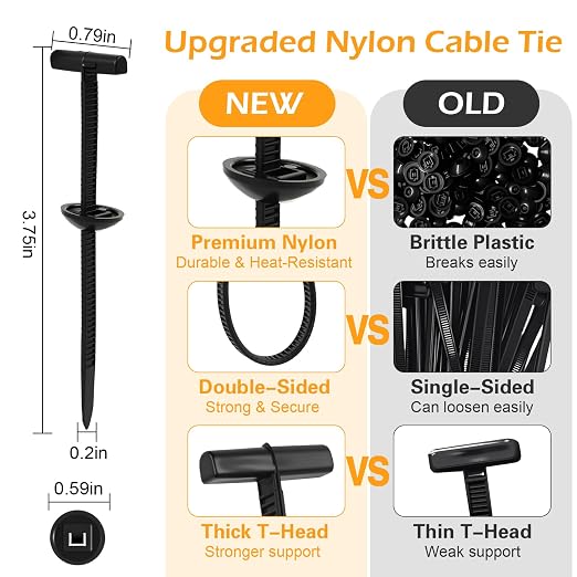 Nylon Universal Cable Tie Buckle – Cable Tie Buckle Zip Tie Clips - Image 2