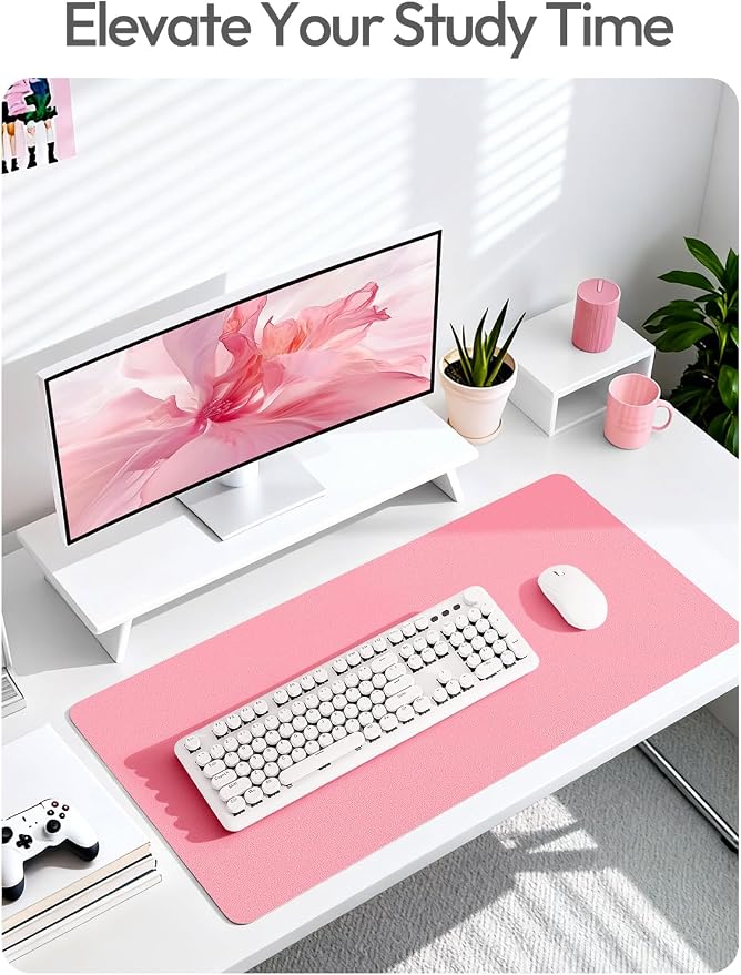 YSAGi Leather Desk Pad Protector, Office Desk Mat, Large Mouse Pad, Non-Slip PU - Image 6