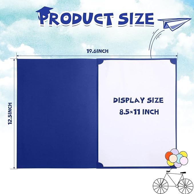 Fainne 200 Pcs 8.5 x 11 Certificate Holders Diploma Holders Document Covers - Image 2