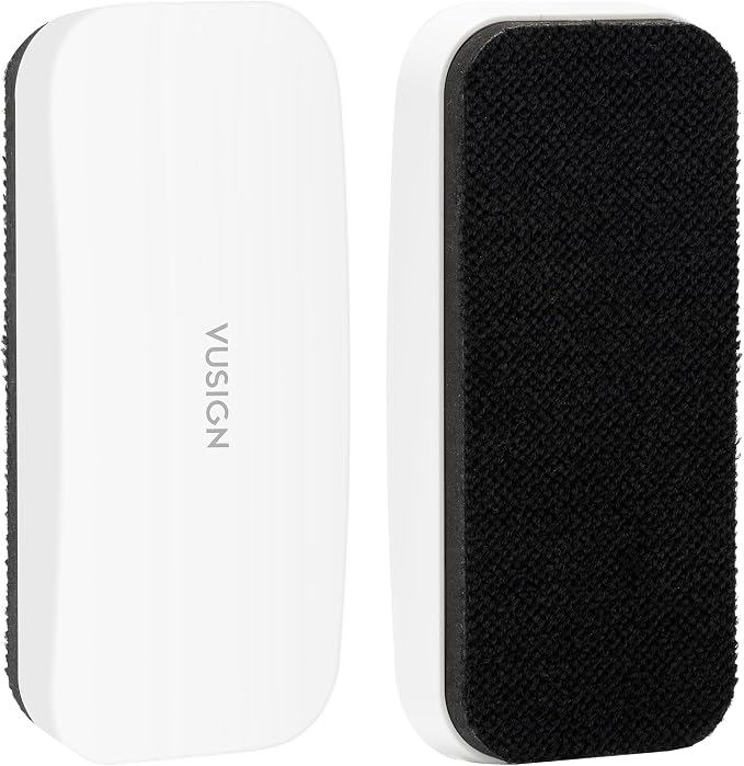 VUSIGN Magnetic Dry Erase White Board Eraser- 2 Pack, Glass Whiteboard Eraser by VUSIGN