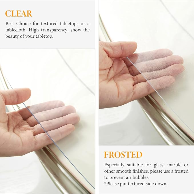 Deep Dream 1.5mm Clear Desk Cover Protector, 18×54 Inch Clear Table Protector - Image 4